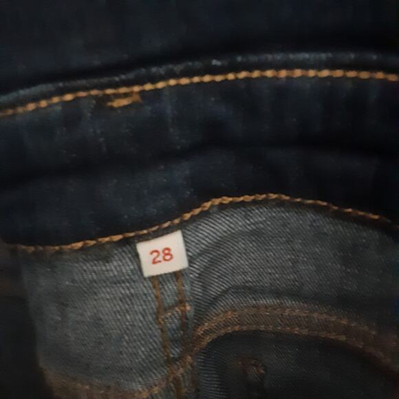 Levi's Overalls Blue Denim Women's Size 28 Side Zip Tapered Leg S40197 Cotton - Picture 8 of 15